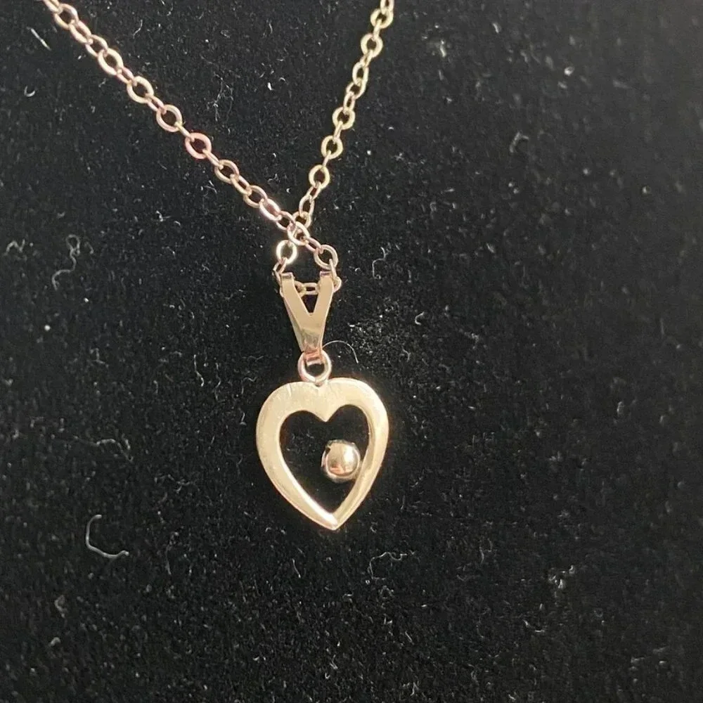 Tiny Heart Pendant on Silver 925 Necklace